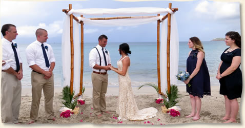Wedding Arch for Beach Wedding in the Virgin Islands