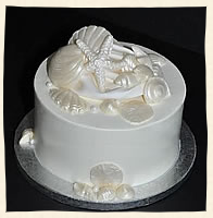 Ivory Shells Wedding Cake