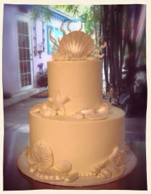 Pearl Seashells Seaside Virgin Islands Cake in St. Thomas
