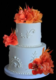 Tropical Island Wedding Cake