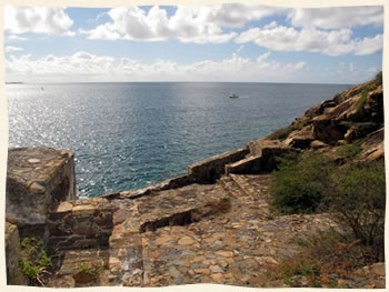 view from the fort on Hassel Island