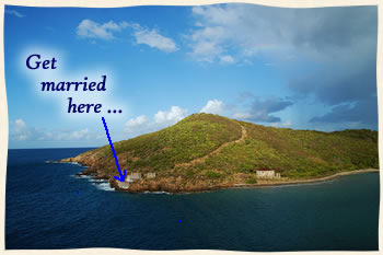 Hassel Island Fort Wedding US Virgin Islands