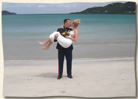 Military wedding St. Thomas, US Virgin Islands.