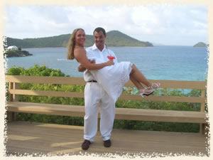 Just married at Point Pleasant Gazebo St Thomas Virgin Islands