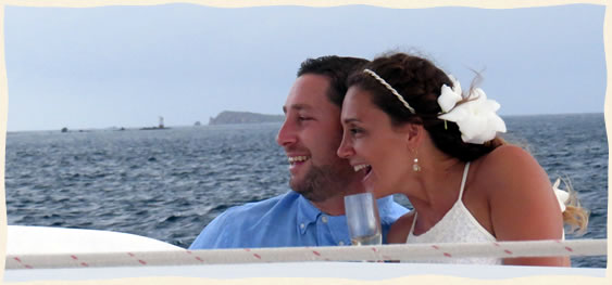 St. Thomas wedding couple sailing