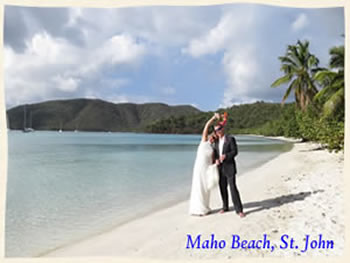 Maho Beach St. John Wedding US Virgin Islands