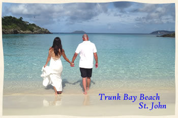 Trunk Bay Beach Wedding St John US Virgin Islands